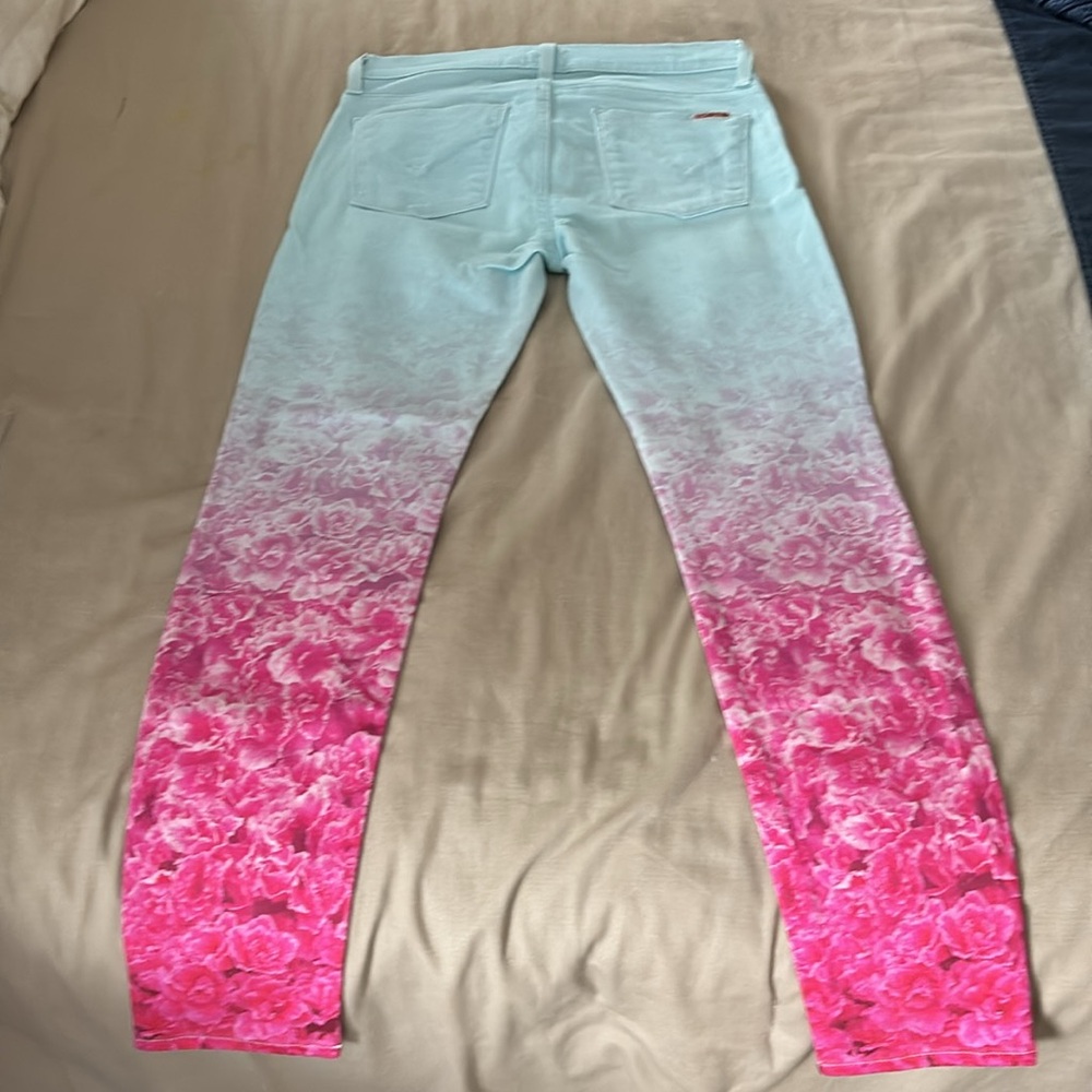 Hudson Jeans Women's Skinny Floral Ombre - Picture 2 of 3